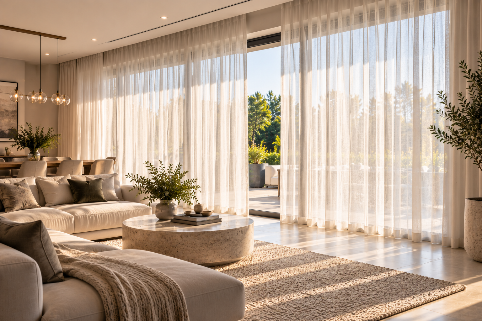 Sheer Curtains — custom window coverings Melbourne